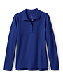 Lands End Lands End G Fem LS Mesh Polo 529346BP1