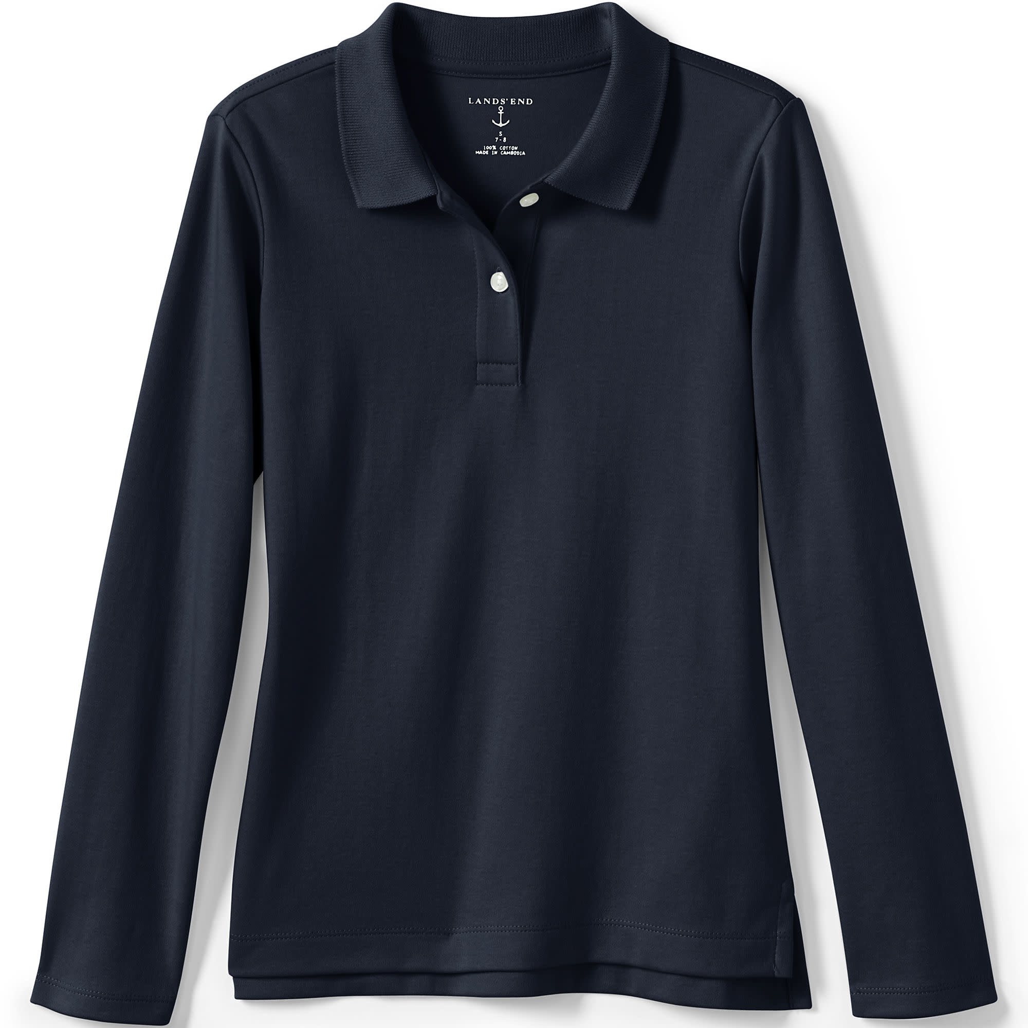 Lands End Lands End G FF LS Interlocking Polo 529348BP0