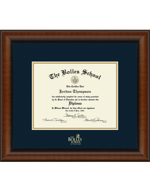 Church Hill Classics Embossed Austin Navy/Gold Mat Diploma Frame