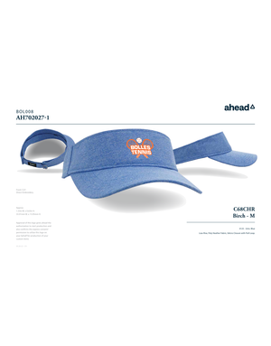 Ahead Ahead Royal Heather Tennis Visor