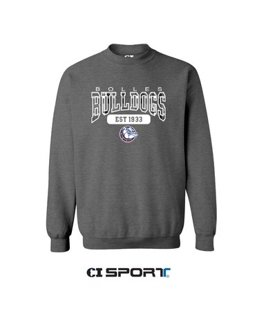 CI SPORT CI Sport Crewneck Charcoal Plaid Sweatshirt