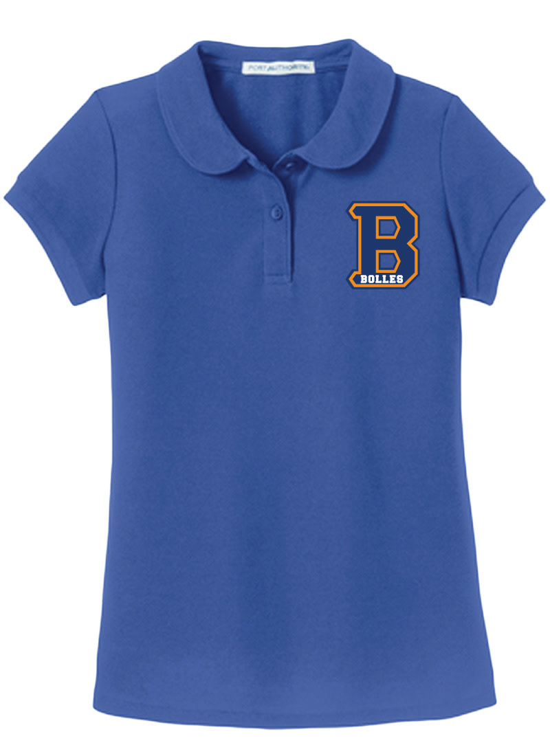 Freedom Wear Girls Youth Scallop Collar Polo