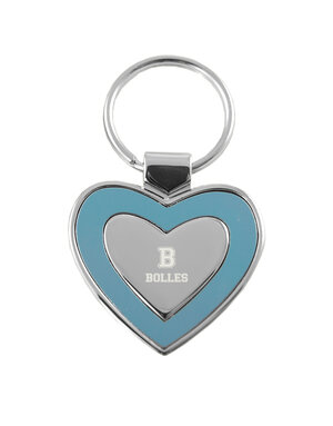 LXG Blue/Silver Heart Keytag