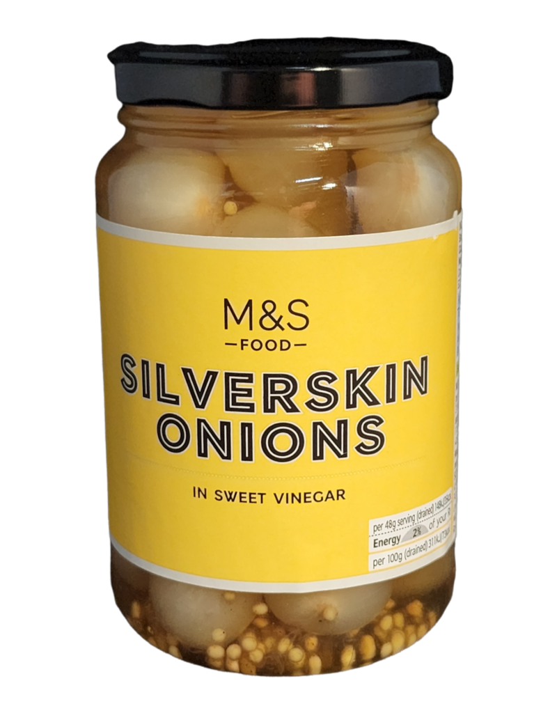 Brit Grocer M and S Silverskin Onions