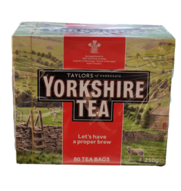 Brit Grocer Taylors Yorkshire Tea Red 80 Tea Bags