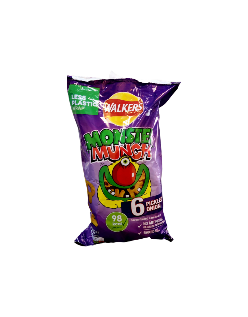 Brit Grocer Walkers Monster Munch Pickled Onion 6 Pack