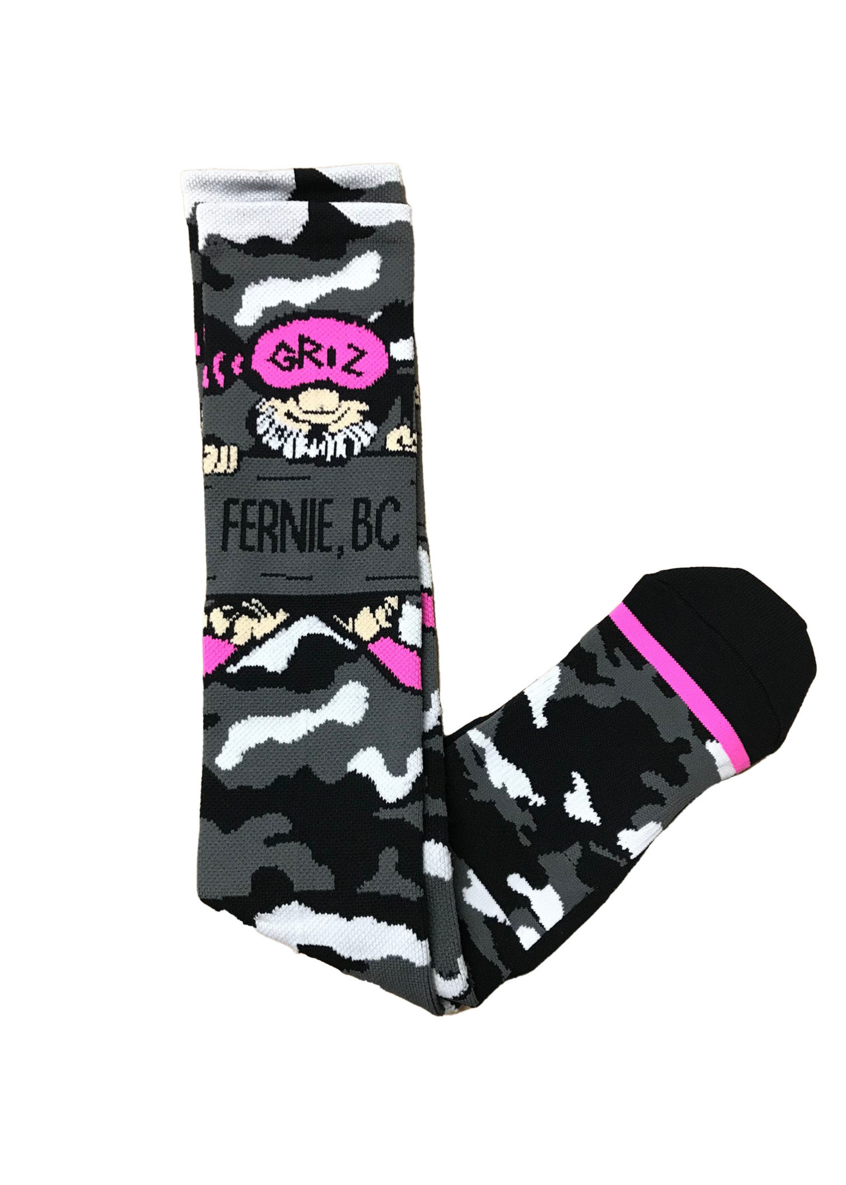 Ski Base Griz Camo Ski Socks