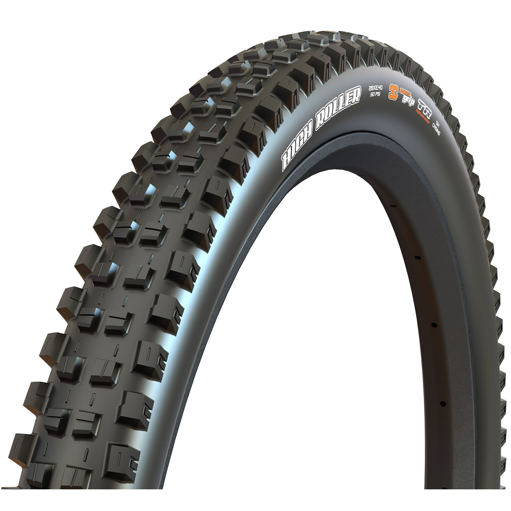 Maxxis Maxxis High Roller III Tire, Folding, TR 3C Maxx Grip, EXO+, WT, 60TPI, 27.5"x2.40