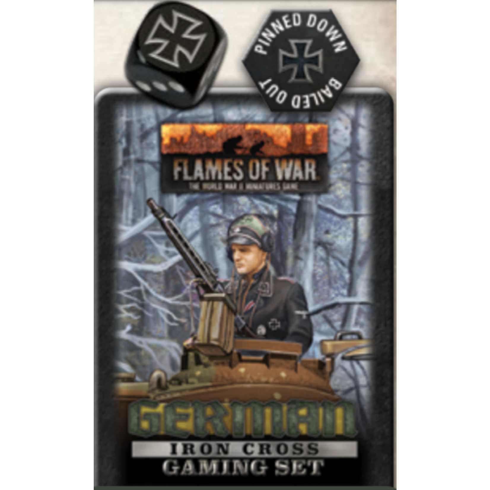 Flames of War Flames of War: German Iron Cross Gaming Set (x20 Tokens, x2 Objectives, x16 Dice)