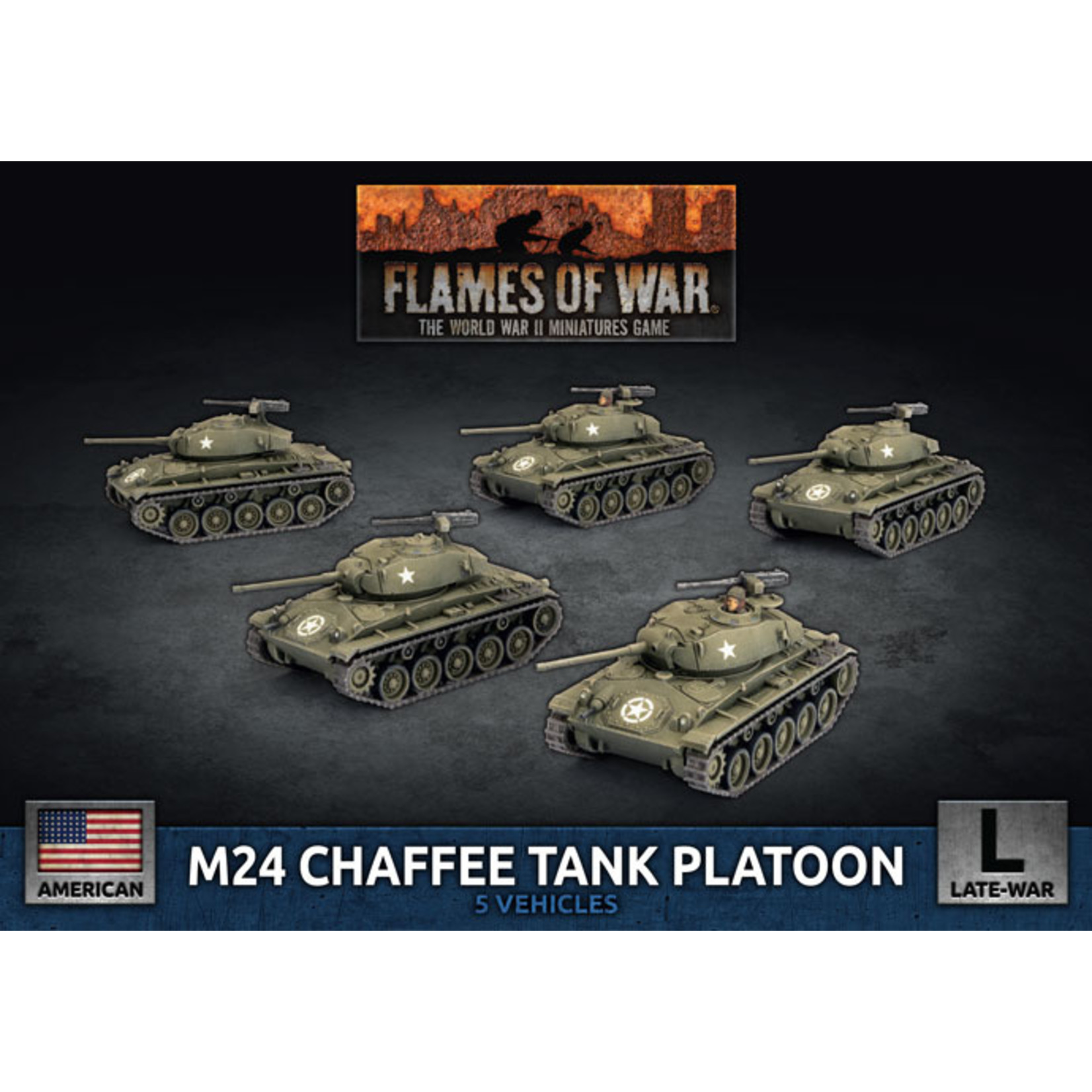 Flames of War Flames of War: American M24 Chaffee Tank Platoon (x5 Plastic)