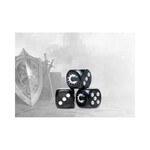 Conquest Logo on Dark Grey Marbled Dice - 24 per pack