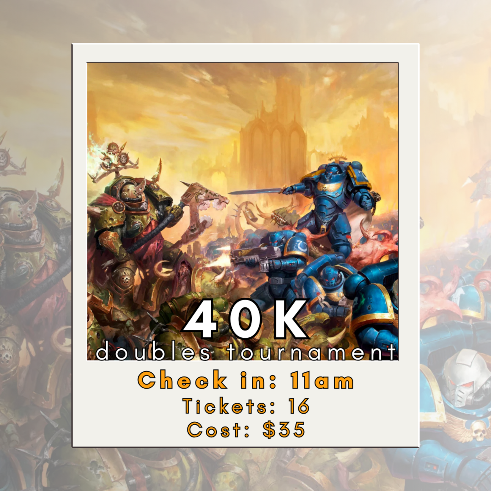 02/21/26 - 40K Doubles Tournament (11AM) TEAM TICKET