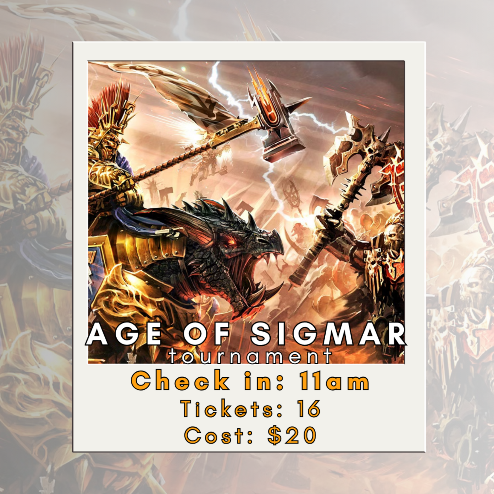 05/09/26 - Age of Sigmar Tournament (11AM)