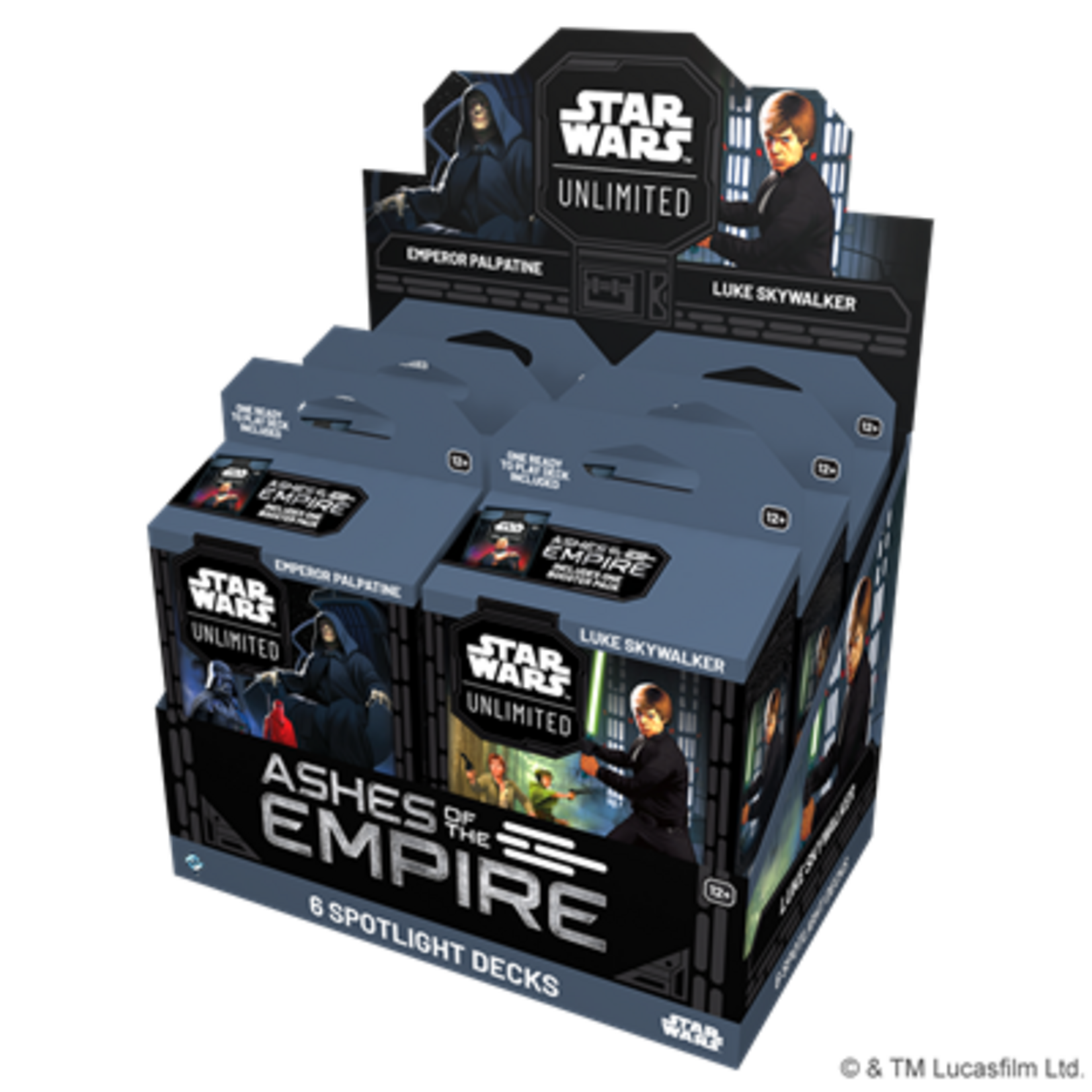 Star Wars: Unlimited - Ashes of the Empire: Skywalker Spotlight Deck Display