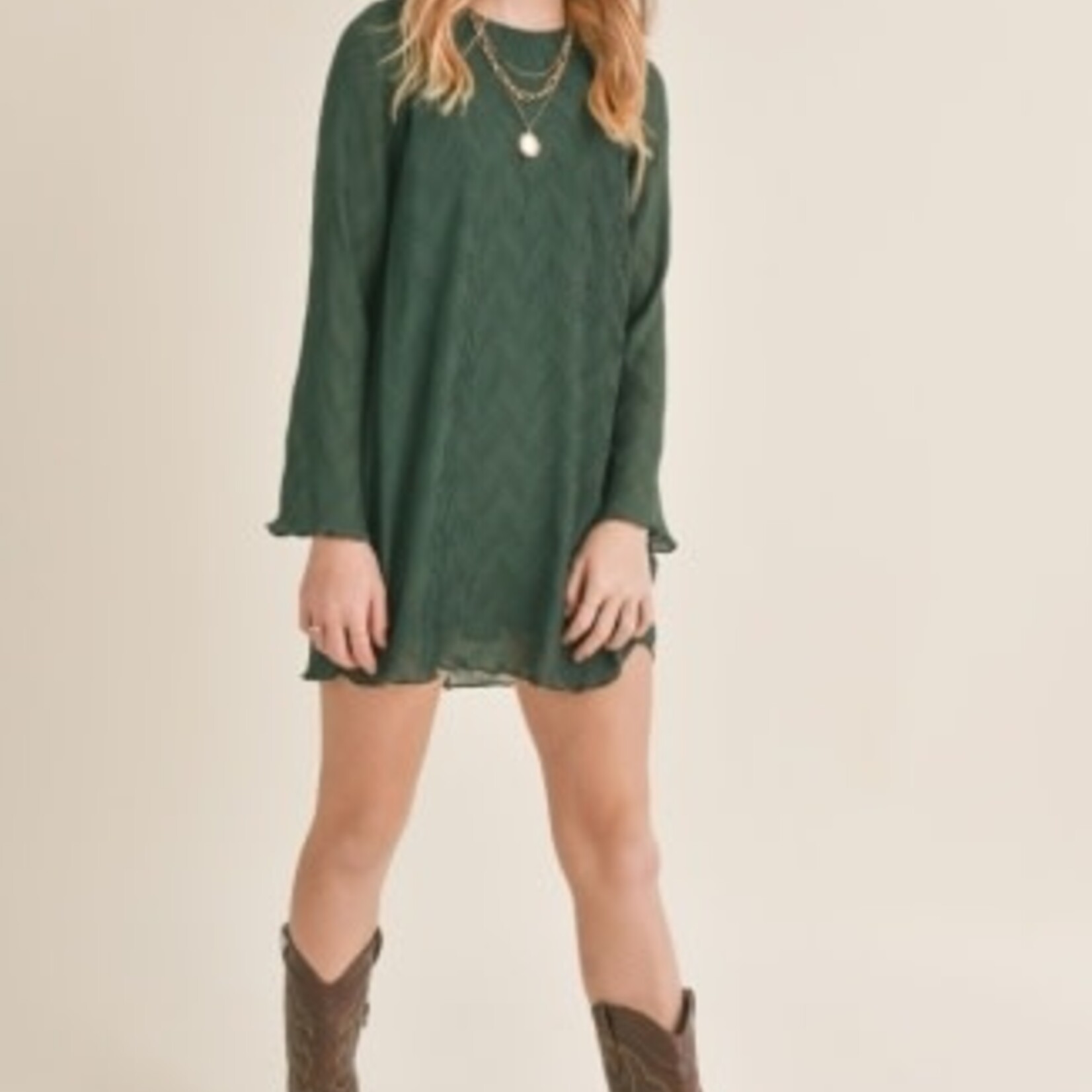 Sadie & Sage TWEEN WONDERSTRUCK LONG SLEEVE MINI DRESS