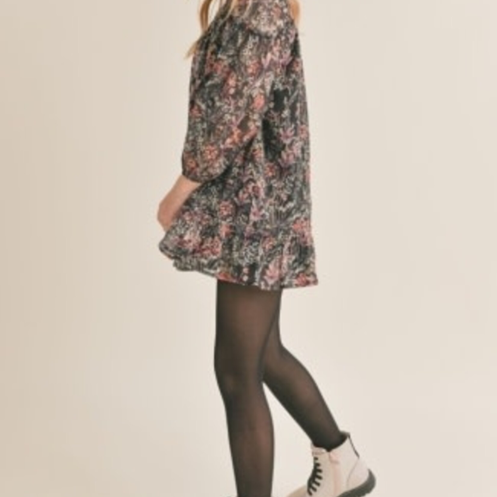 Sadie & Sage TWEEN PULL ME IN SHIRRED MINI DRESS