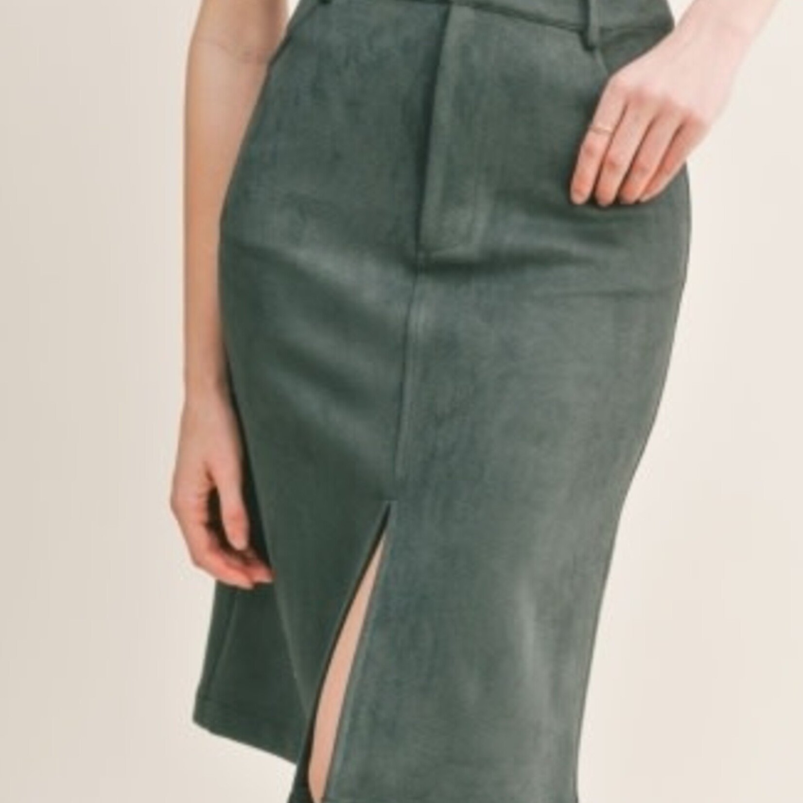 Sadie & Sage BOOKWORM SUEDE MIDI SKIRT