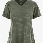 Healing Hands Joy Camo Women's 3 Pocket V Neck Scrub Top