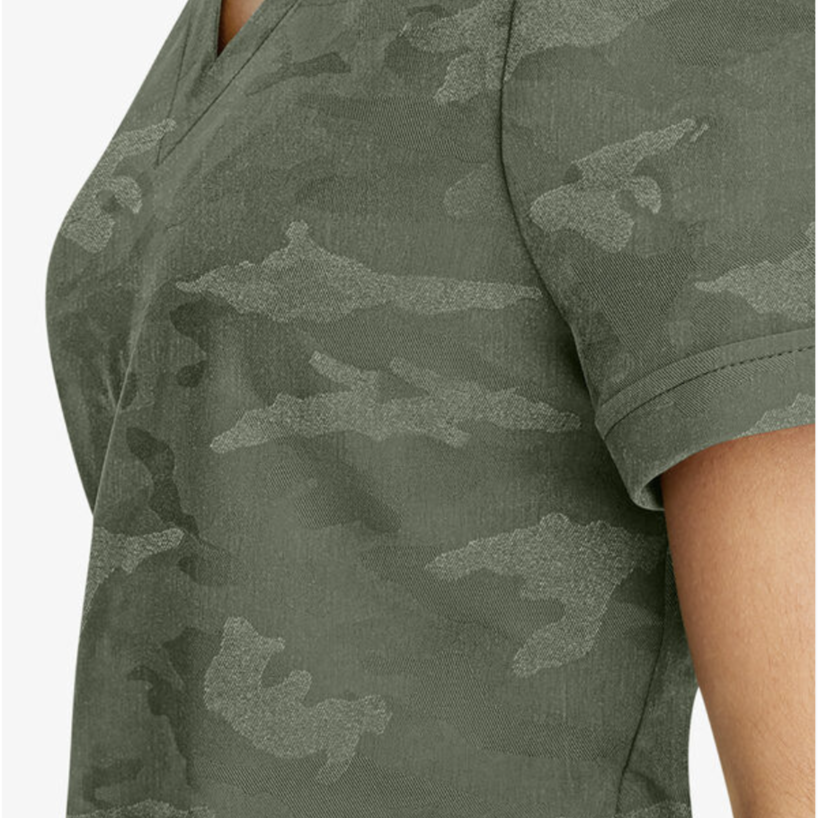 Healing Hands Joy Camo Women's 3 Pocket V Neck Scrub Top