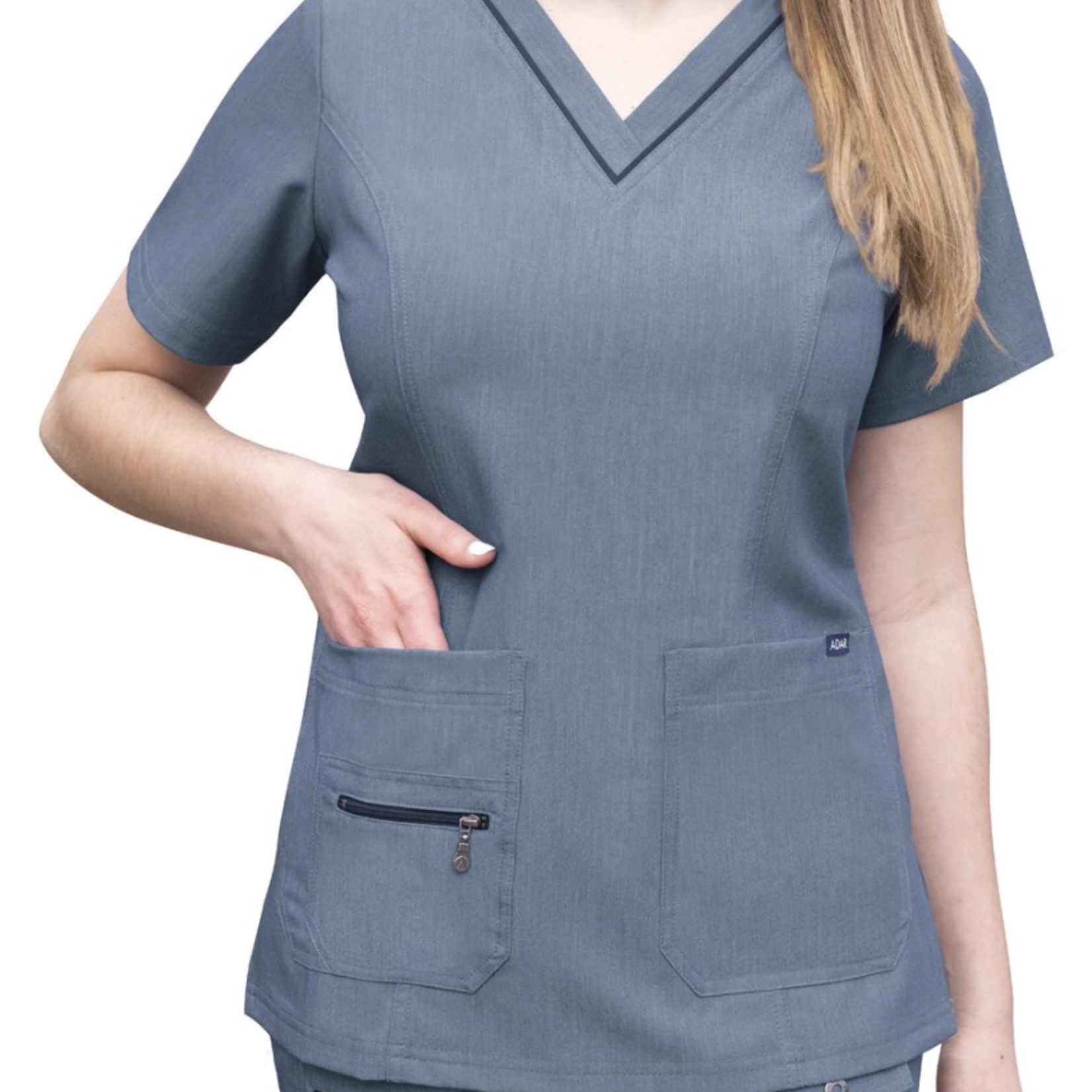 Adar Medical Womens Elevated V-neck Scrub Top
