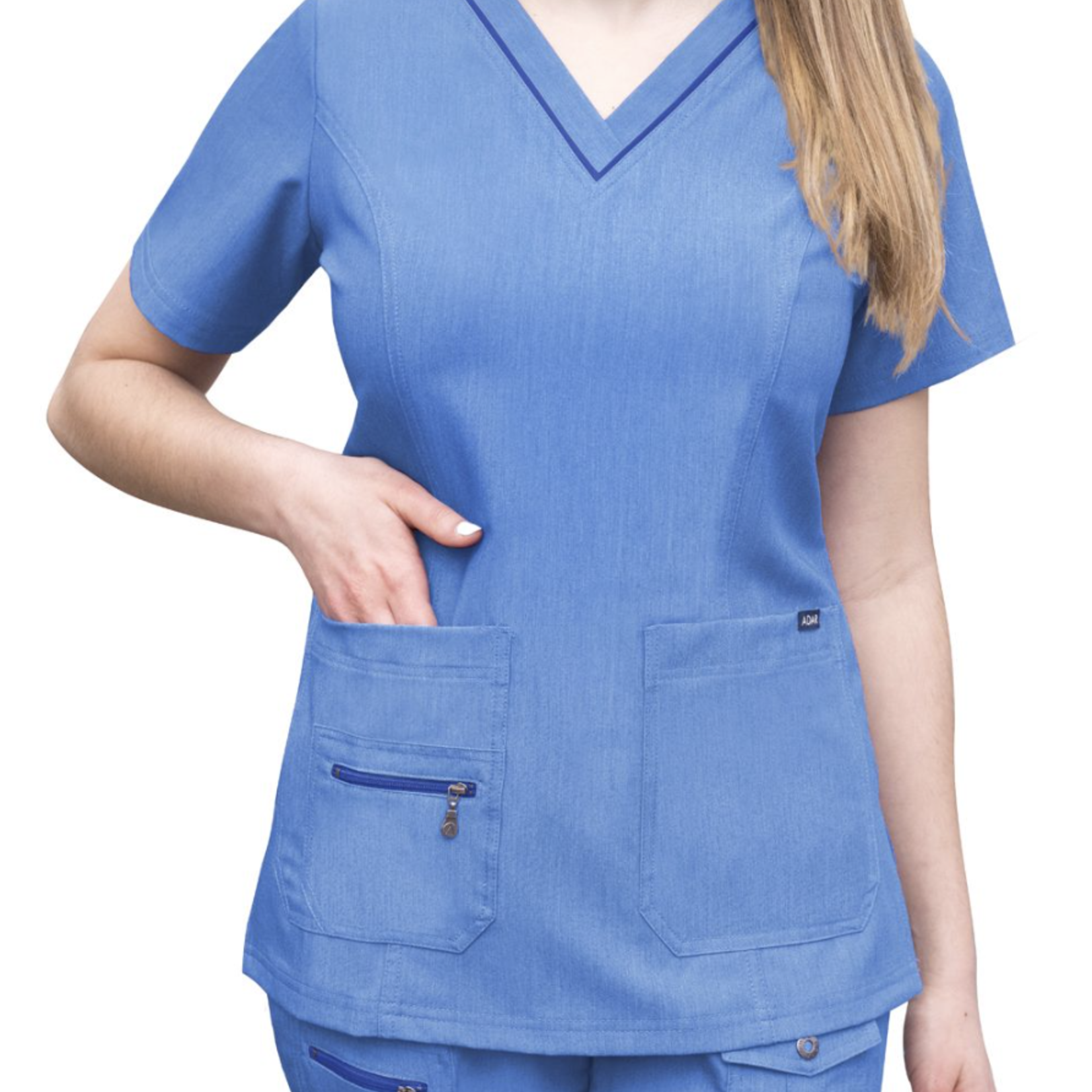 Adar Medical Womens Elevated V-neck Scrub Top