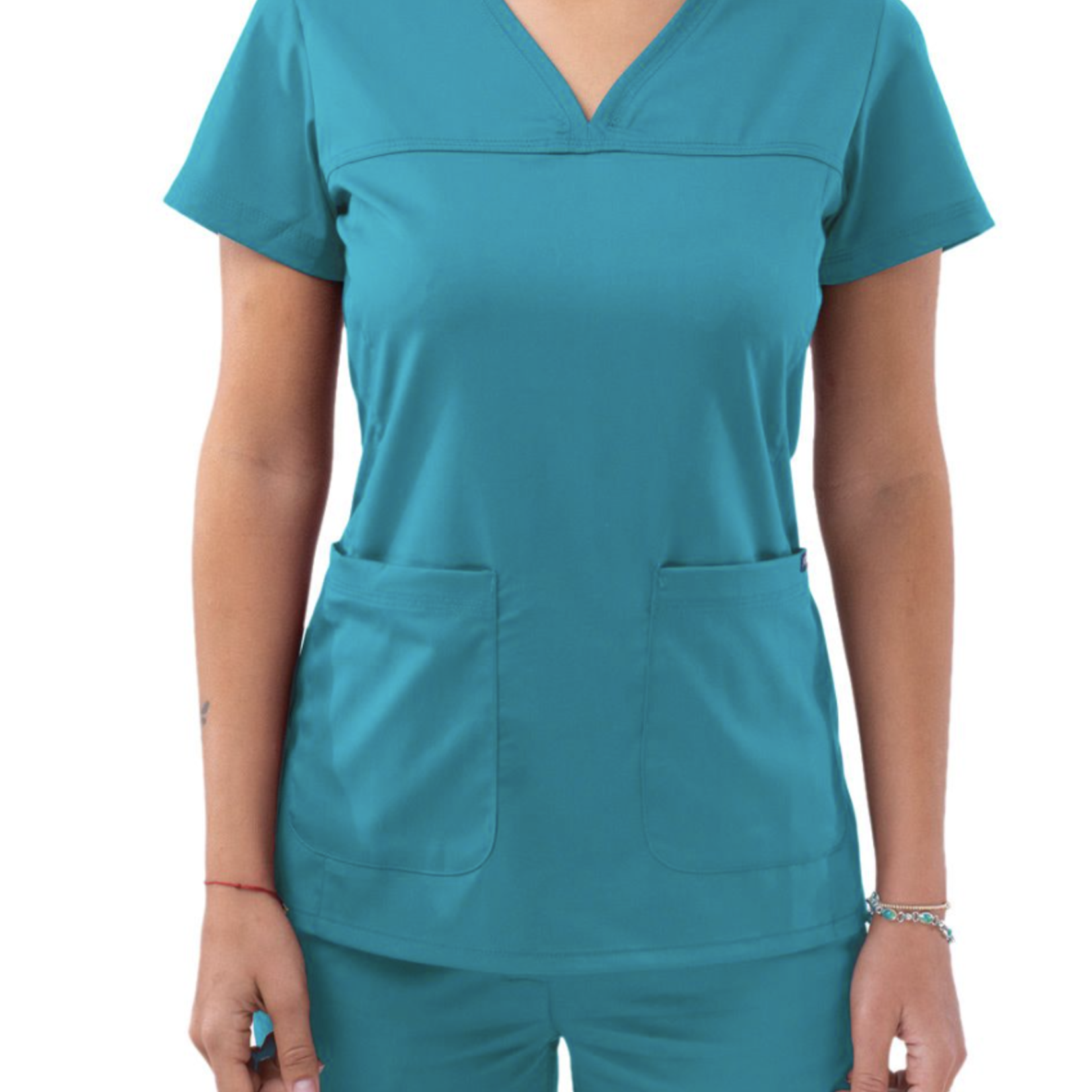 Adar Medical Women's Sweetheart V-neck Scrub Top