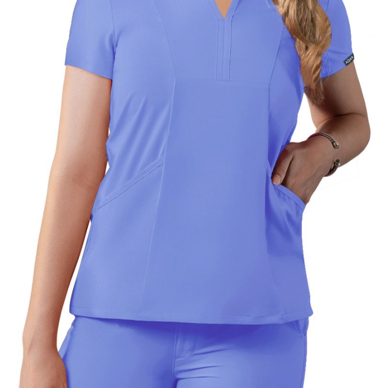 Adar Medical Women's Notched V-neck Top
