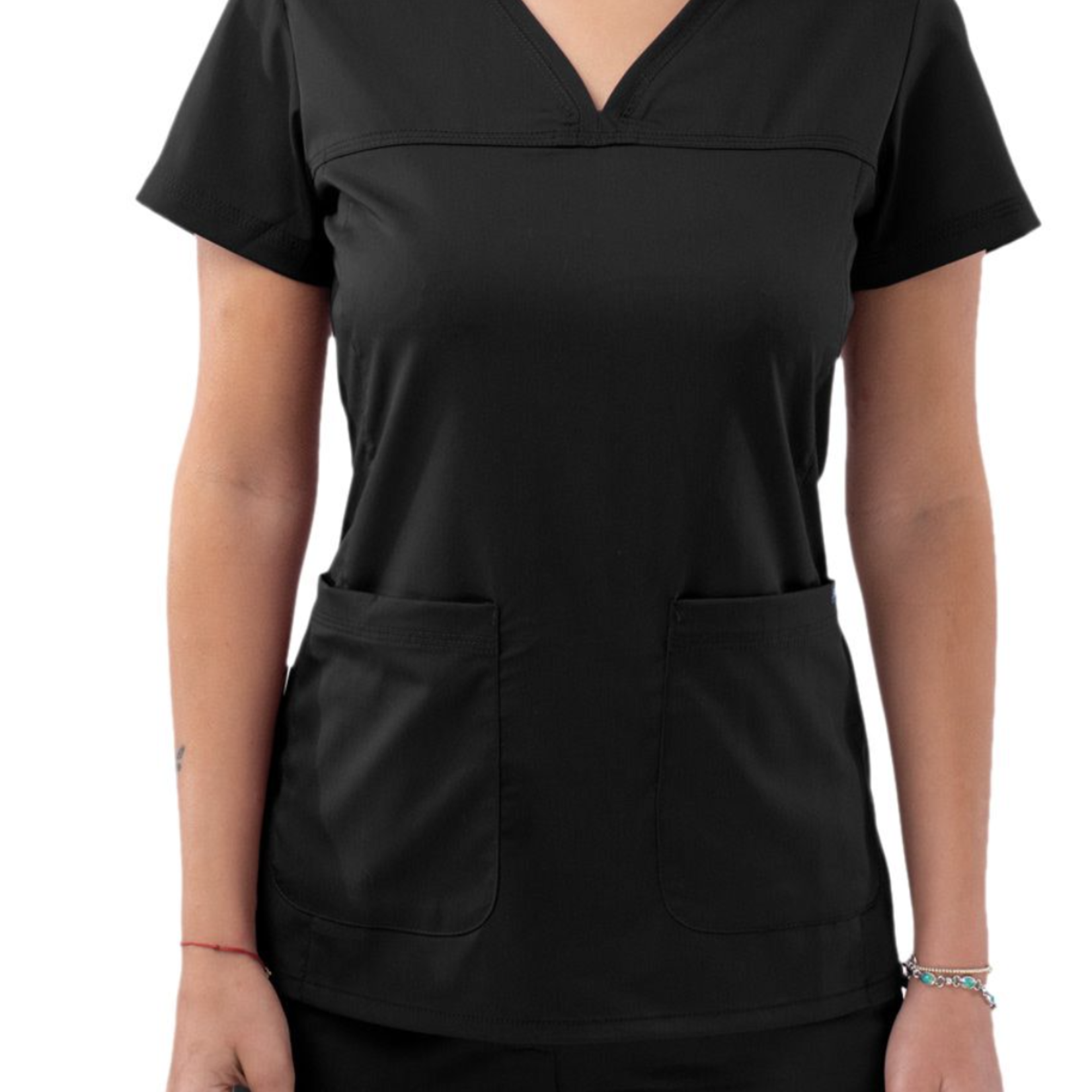 Adar Medical Women's Sweetheart V-neck Scrub Top