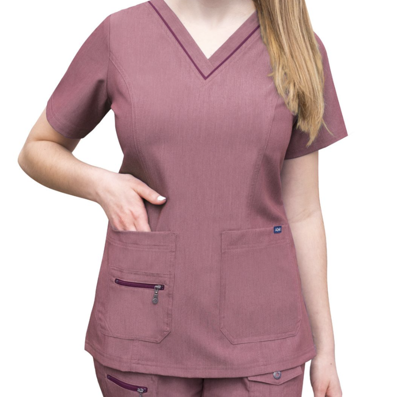 Adar Medical Womens Elevated V-neck Scrub Top