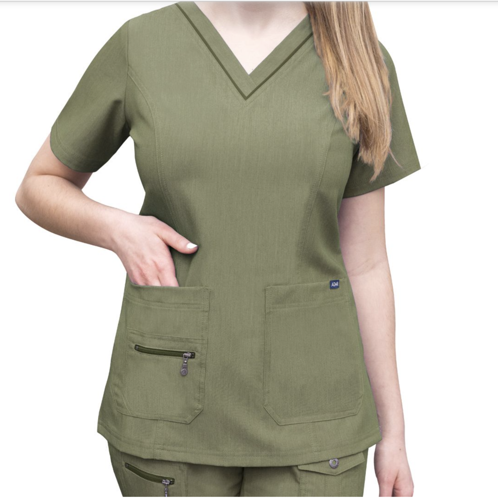 Adar Medical Womens Elevated V-neck Scrub Top