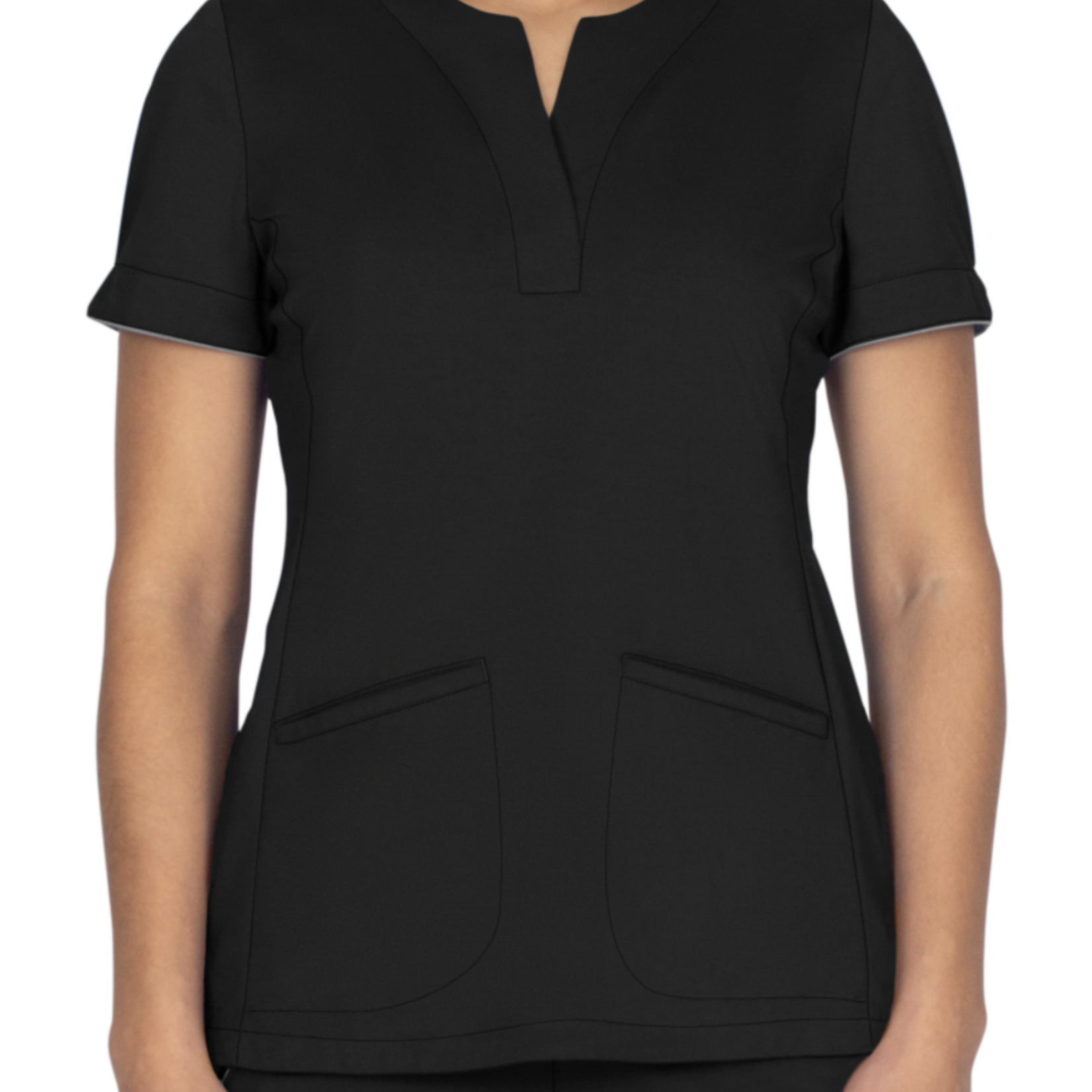 Alexa Notch Neck 2 Pocket Top