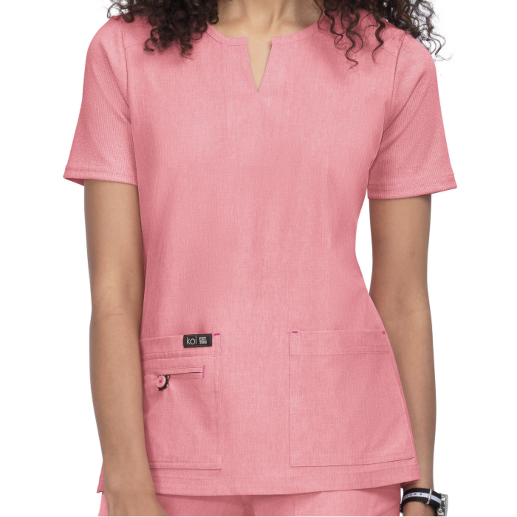 Koi Happiness Gretchen Solid Scrub Top