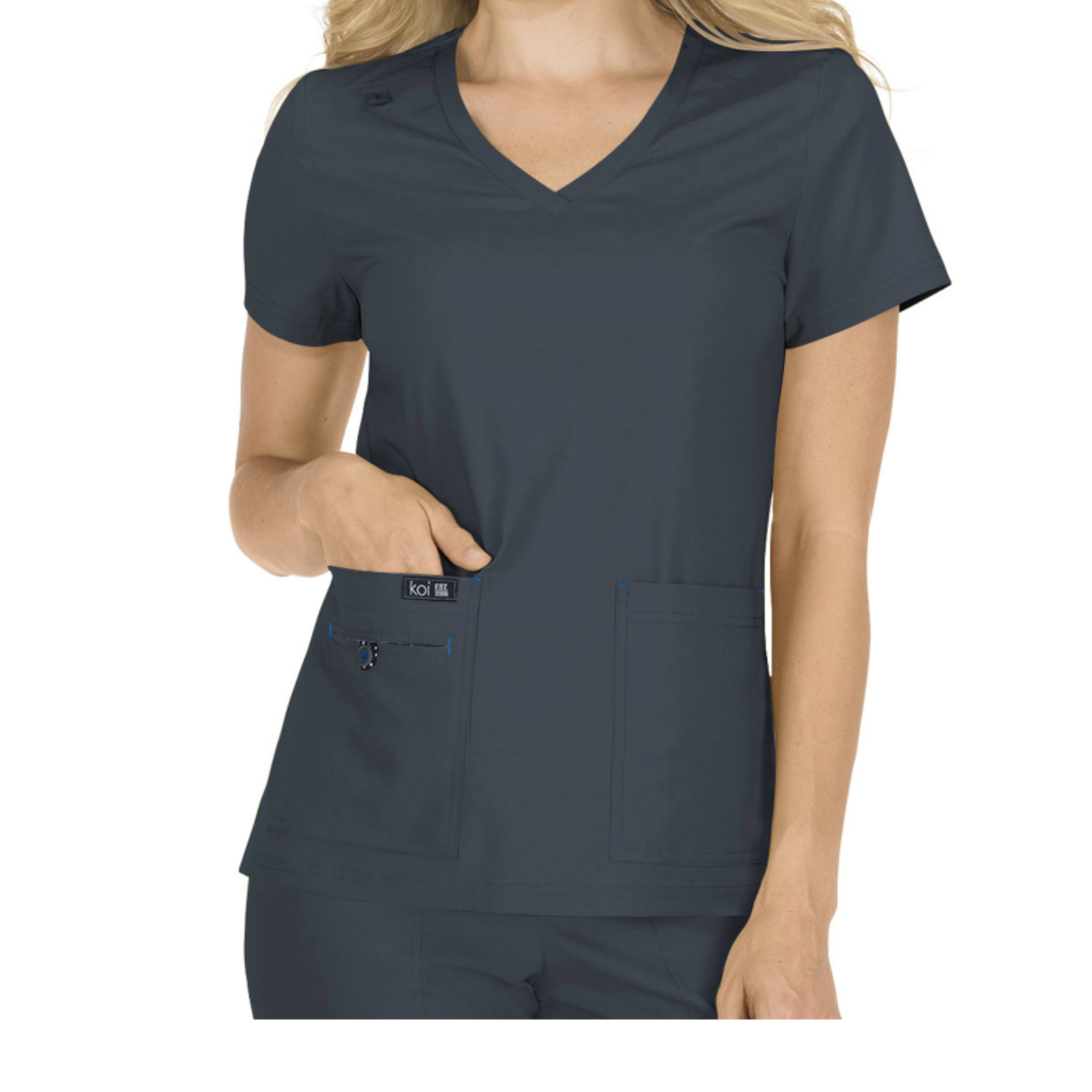 Koi Happiness Becca Solid Scrub Top
