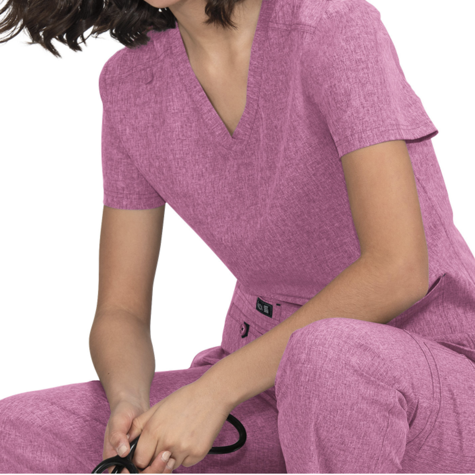 Koi Happiness Becca Solid Scrub Top