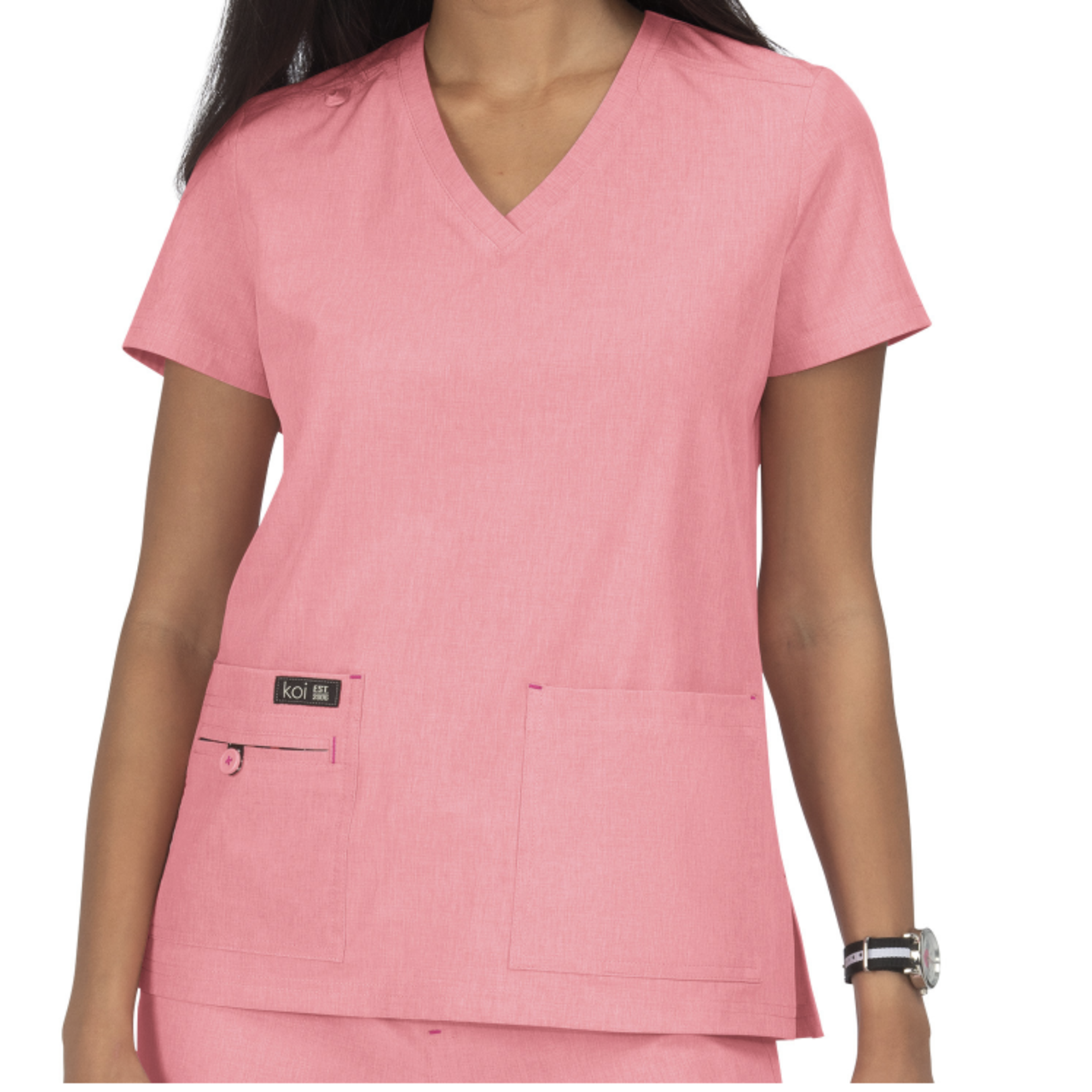 Koi Happiness Becca Solid Scrub Top