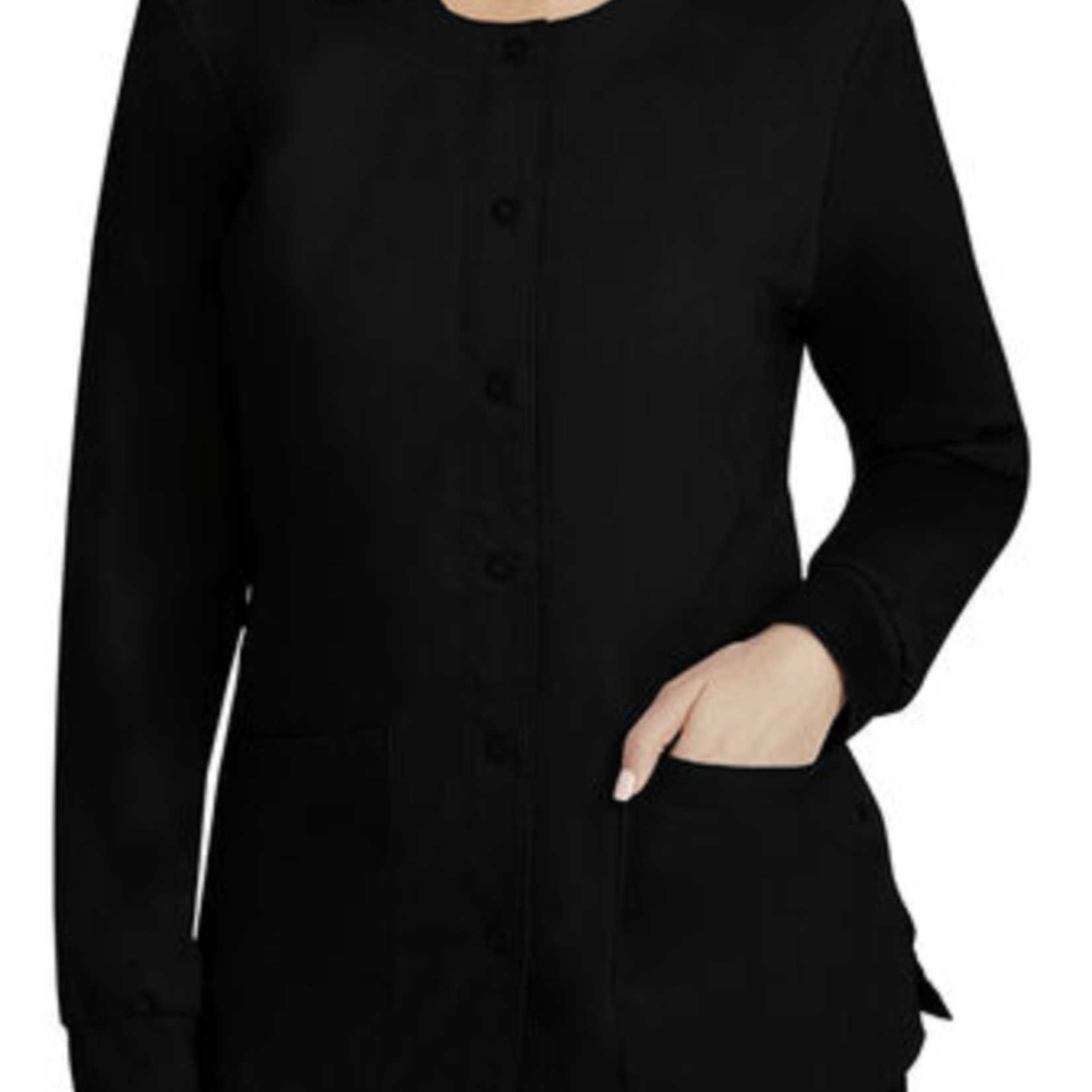 Healing Hands Daisy Snap Warm Up Solid Scrub Jacket