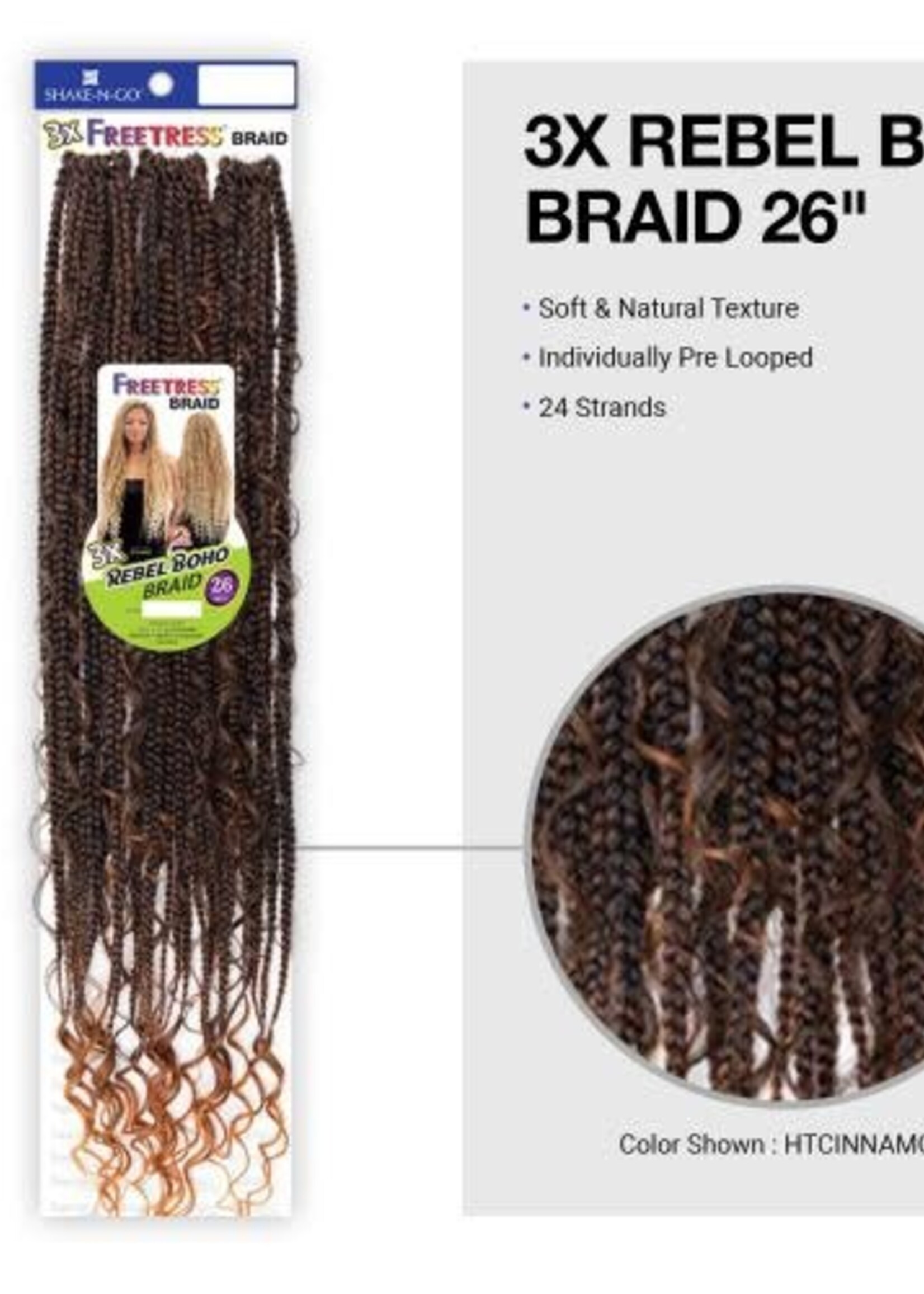 Shake-N-Go Freetress - 3X Rebel Boho Braids 26" #1