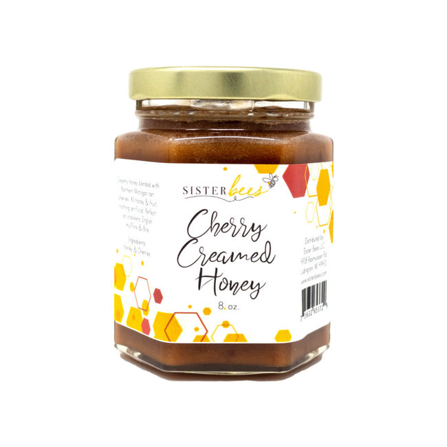 Michigan Cherry Creamed Honey (8oz)— Sister Bees