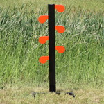 ENGAGE PRECISION ENGAGE PRECISION RIMFIRE REACTIVE DUELLING TREE TARGET, 1/4”, W/ 6 – 4” AR500 STEEL PADDLES, BLACK/ORANGE