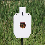 ENGAGE PRECISION ENGAGE PRECISION AR500 STEEL RIFLE TARGET SILHOUETTE, 1/2", 2/3 SIZE IPSC, WHITE