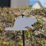 ENGAGE PRECISION ENGAGE PRECISION AR500 STEEL RIFLE TARGET SILHOUETTE, 3/8”, 3/4 SIZE BEAVER, WHITE