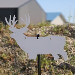 ENGAGE PRECISION ENGAGE PRECISION AR500 STEEL RIFLE TARGE SILHOUETTE, 3/8”, 1/3 SIZE BUCK, WHITE