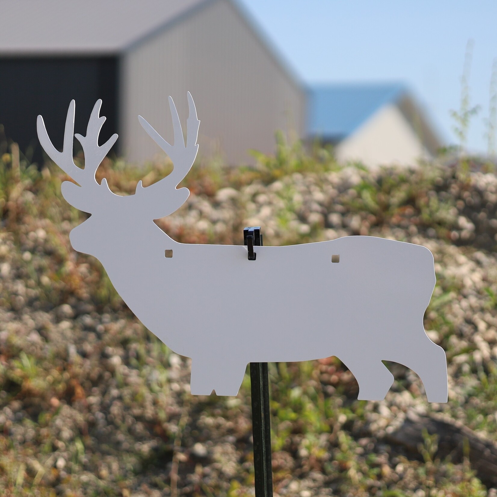 ENGAGE PRECISION ENGAGE PRECISION AR500 STEEL RIFLE TARGE SILHOUETTE, 3/8”, 1/3 SIZE BUCK, WHITE