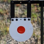 ENGAGE PRECISION ENGAGE PRECISION AR500 STEEL RIFLE REACTIVE BULLSEYE TARGET, 3/8”, 12” W/ 4” BULL, WHITE/ORANGE