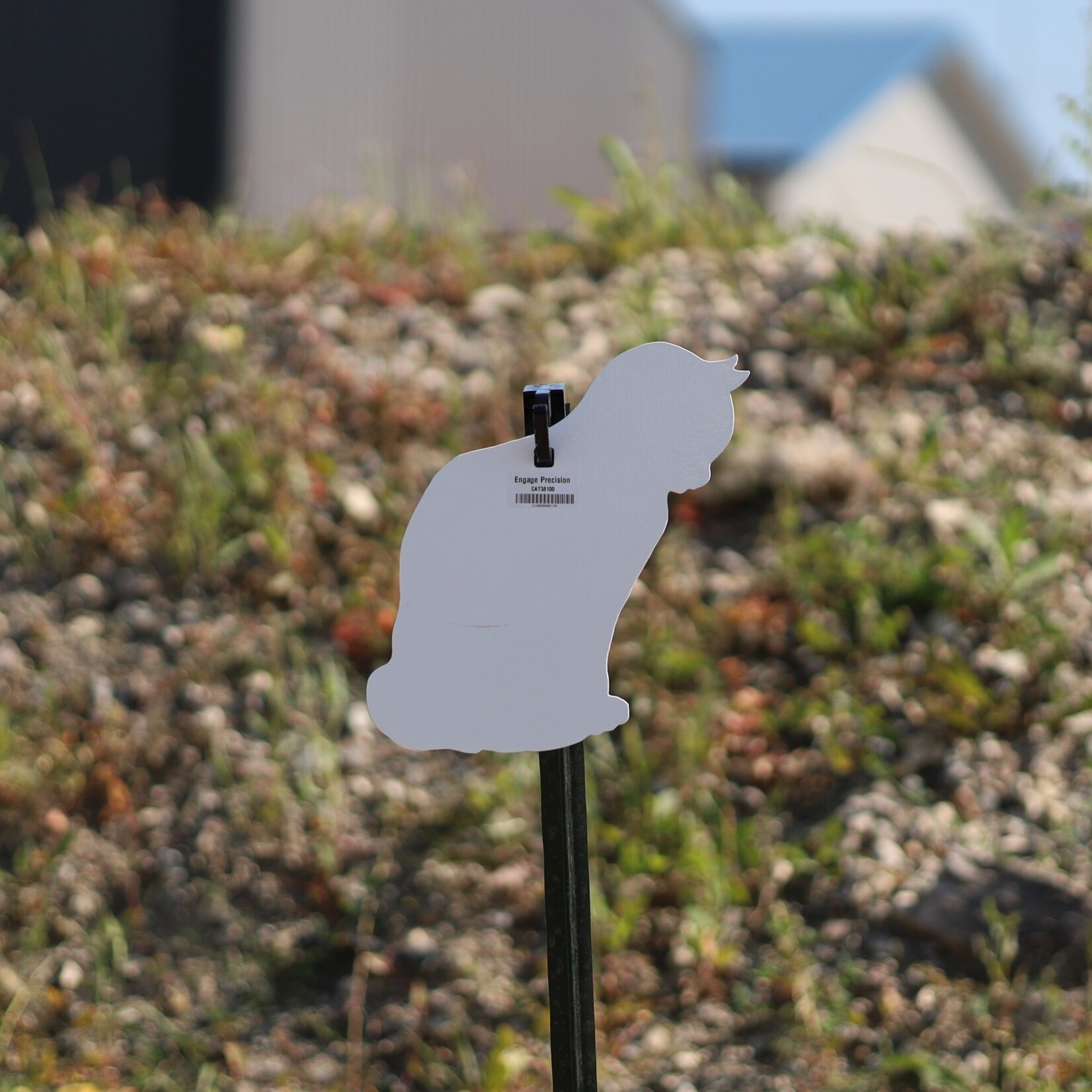 ENGAGE PRECISION ENGAGE PRECISION AR500 STEEL RIFLE TARGET SILHOUETTE, 3/8", FULL SIZE CAT, WHITE