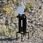 ENGAGE PRECISION ENGAGE PRECISION AR500 STEEL RIFLE REACTIVE GRAVITY POPPER TARGET STAND, 3/8”, BLACK