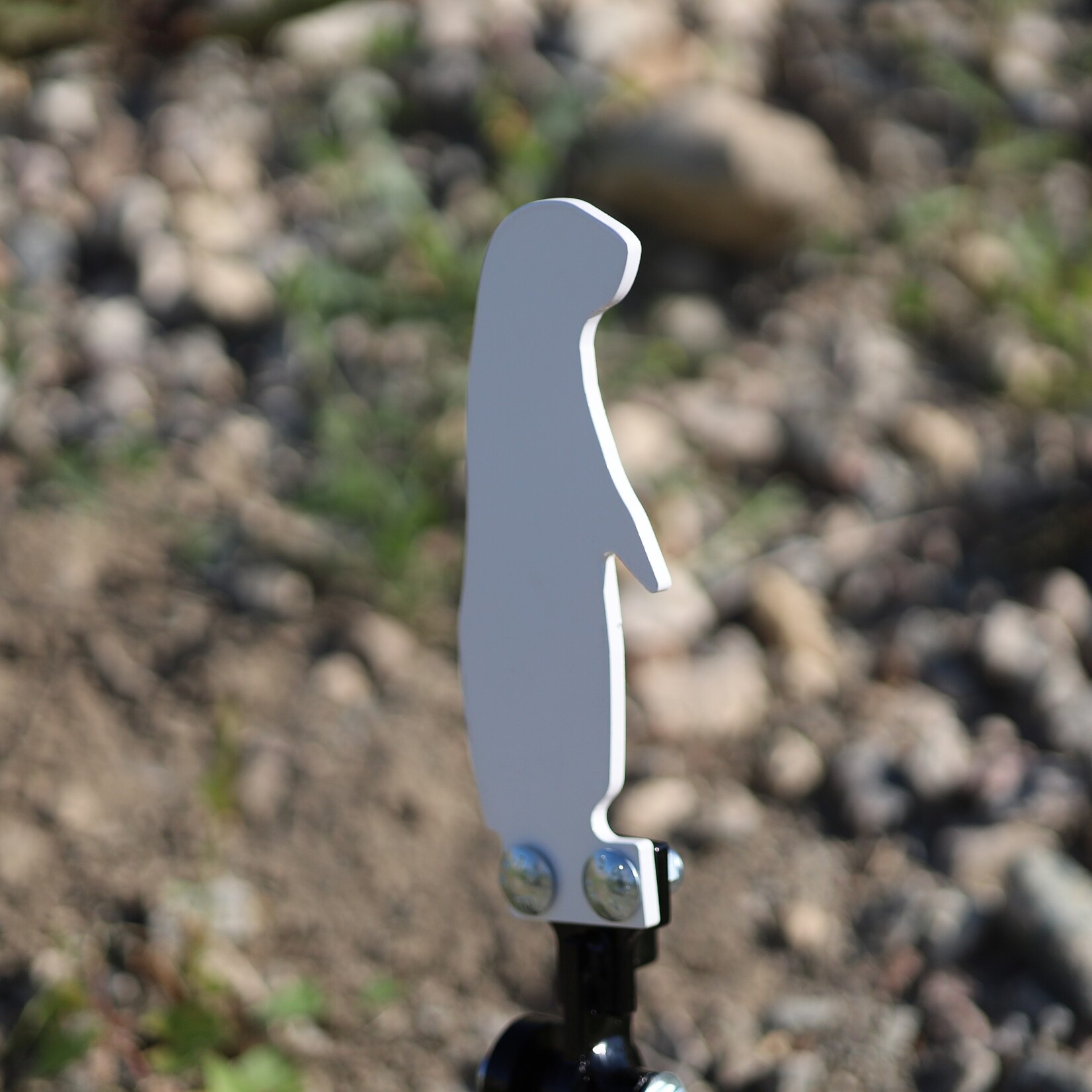 ENGAGE PRECISION ENGAGE PRECISION AR500 STEEL RIMFIRE GRAVITY POPPER TARGET, 1/4”, PRAIRIE DOG, WHITE