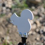 ENGAGE PRECISION ENGAGE PRECISION AR500 STEEL RIMFIRE GRAVITY POPPER TARGET, 1/4”, SQUIRREL, WHITE