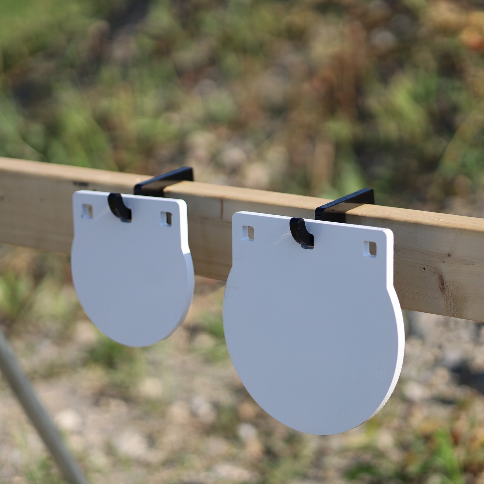 ENGAGE PRECISION ENGAGE PRECISION AR500 STEEL TARGET HOOK, 3/8”, FOR 2X4 CROSS BEAM, BLACK, SET OF 2