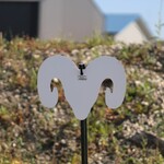 ENGAGE PRECISION ENGAGE PRECISION AR500 STEEL RIFLE TARGET SILHOUETTE, 3/8”, 18” WIDE RAMS HEAD, WHITE